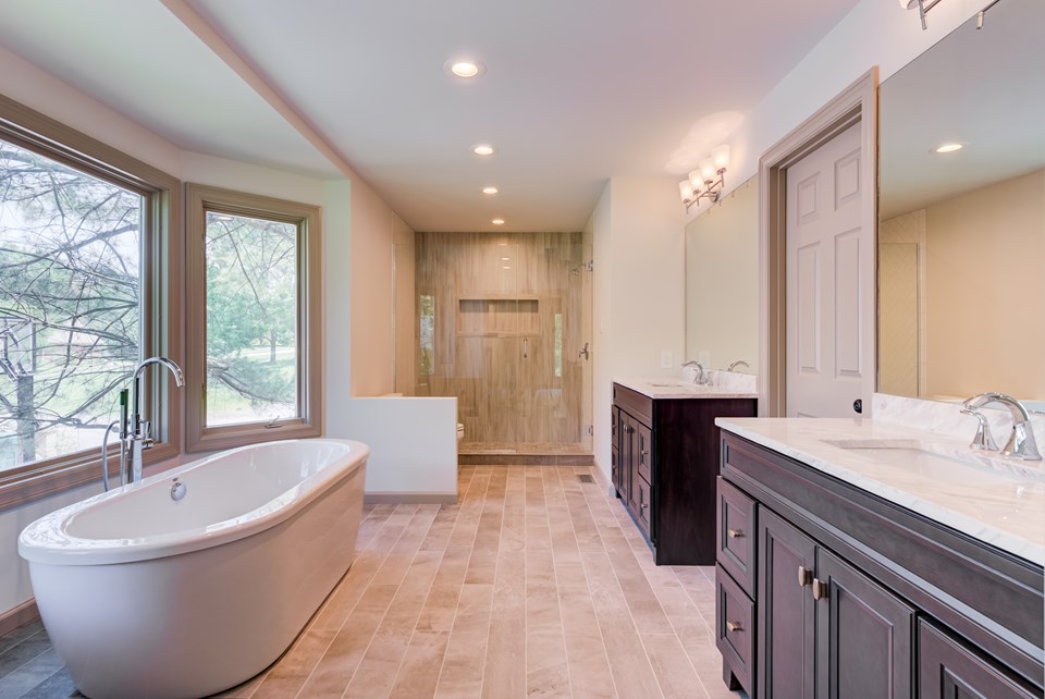 exquisite & new master bathroom suite